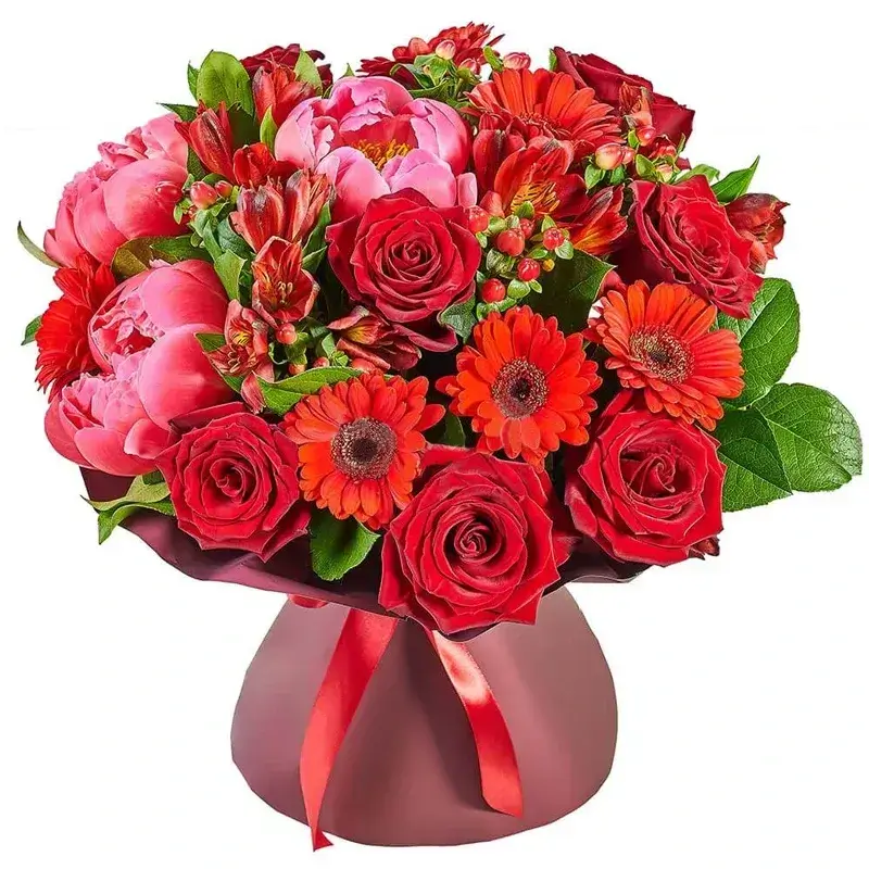 Бордовые букеты